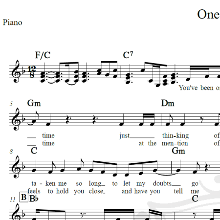 One and only - Adele - Piano/Vocal