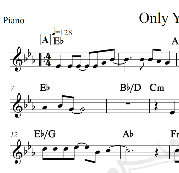 Only Yesterday - Carpenters - Piano