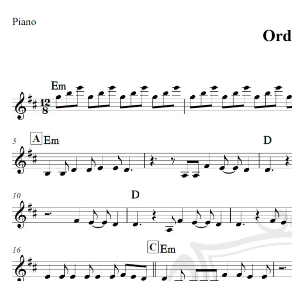Ordinary - Alex Warren - Piano