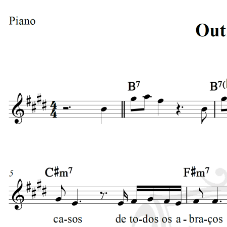 Outra vez - Roberto Carlos - Piano/Vocal