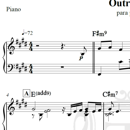 Outra vez - Roberto Carlos - Arranjo Piano