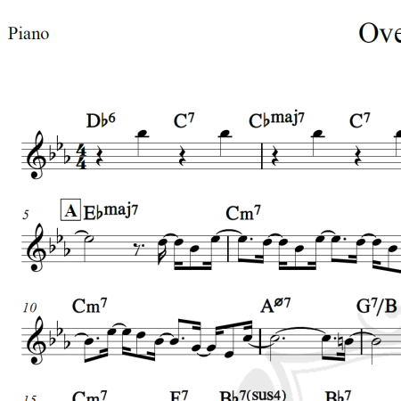 Overjoyed - Stevie Wonder - Piano