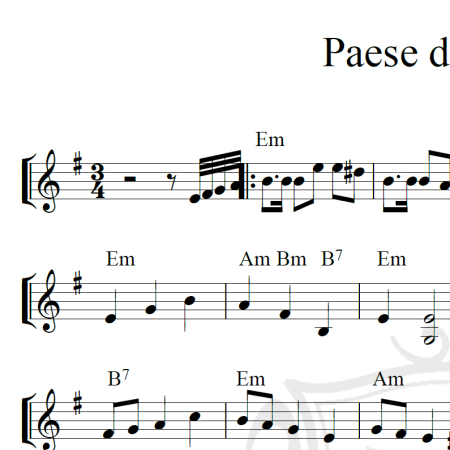Paese d' 'o sole! - Piano