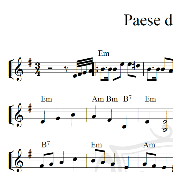 Paese d' 'o sole! - Piano
