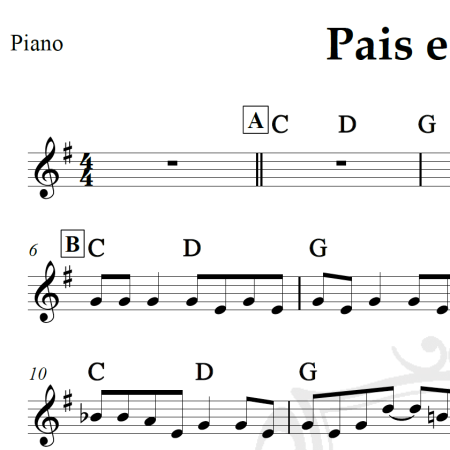 Pais e Filhos - Legião Urbana - Piano