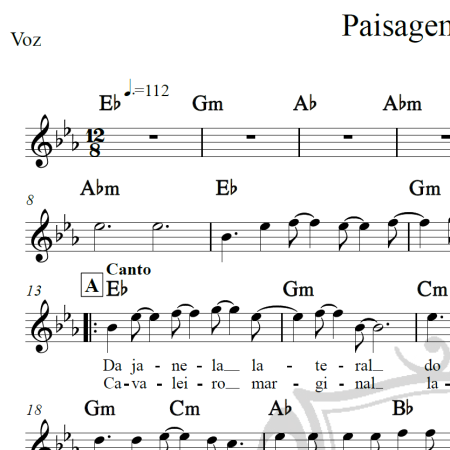 Paisagem na janela - Lô Borges - Piano/Vocal