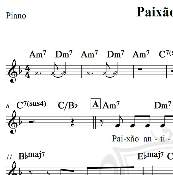 Paixão antiga - Tim Maia - Piano/Vocal