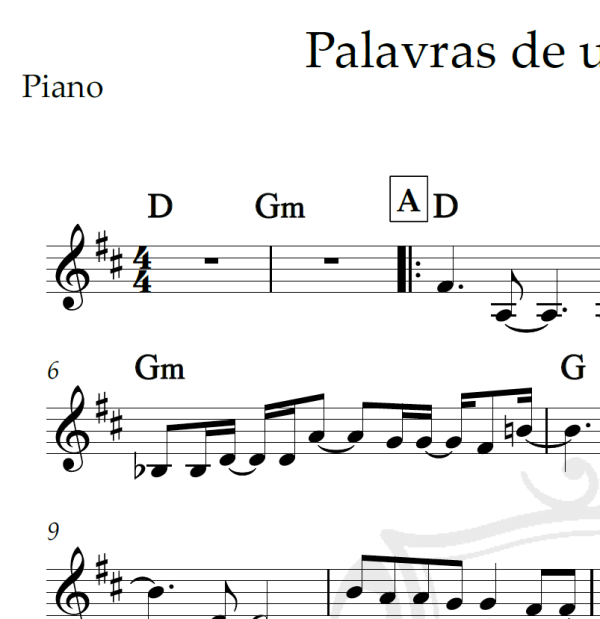 Palavras de um futuro bom - Jota Quest - Piano