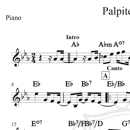 Palpite infeliz - Noel Rosa - Piano