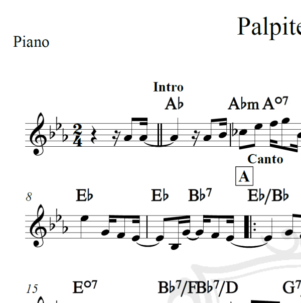 Palpite infeliz - Noel Rosa - Piano