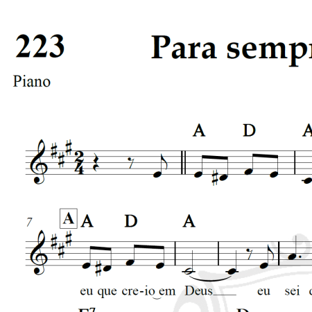 Para sempre te amarei - Padre Zezinho - Piano/Vocal