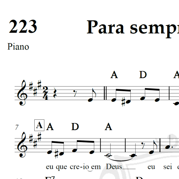 Para sempre te amarei - Padre Zezinho - Piano/Vocal
