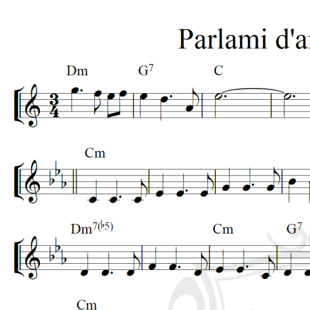 Parlami d'amore, Mariú - Piano