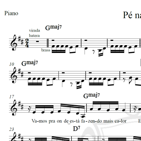 Pé na areia - Diogo Nogueira - Piano/Vocal