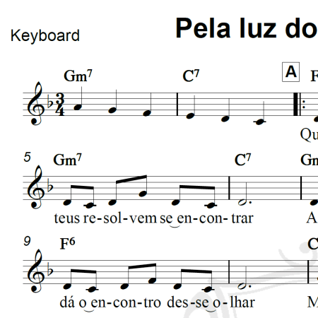 Pela luz dos olhos teus - Vinicius de Moraes - Piano/Vocal