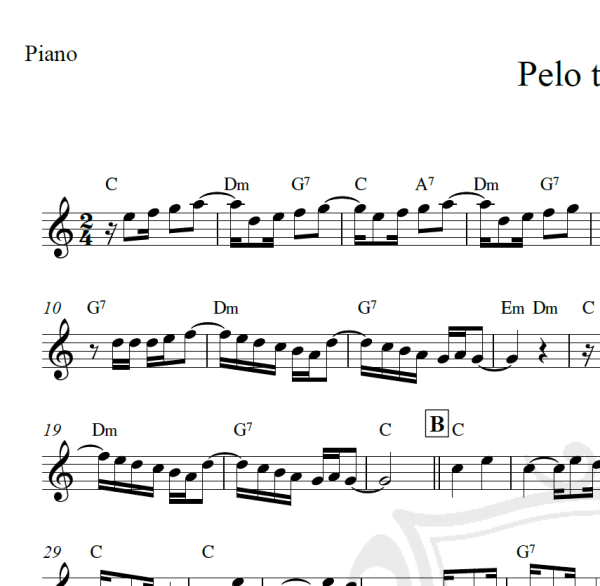 Pelo telefone - Donga - Piano