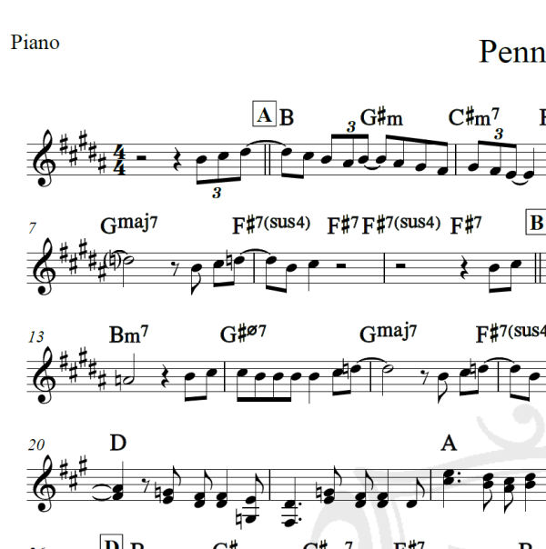 Penny Lane - The Beatles - Piano