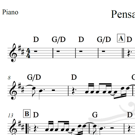 Pensamentos - Roberto Carlos - Piano