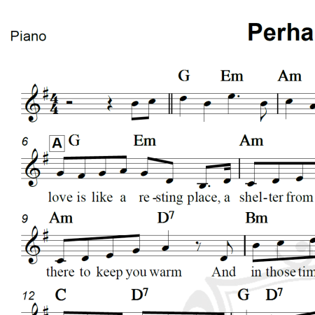 Perhaps love - John Denver - Piano/Vocal