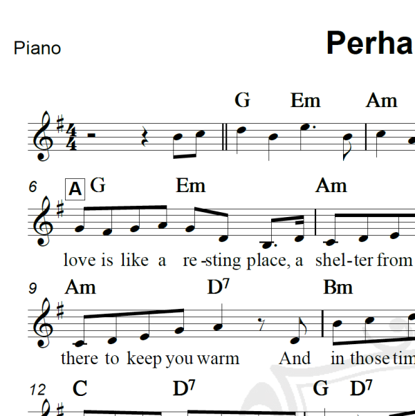 Perhaps love - John Denver - Piano/Vocal