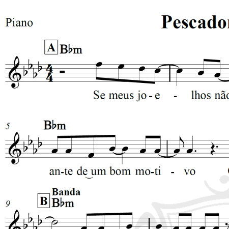 Pescador de ilusões - O Rappa - Piano/Vocal