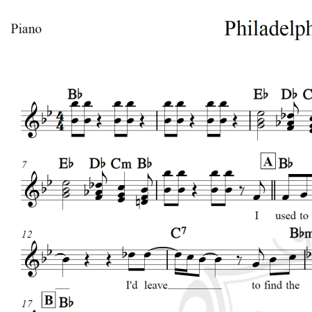 Philadelphia Freedom - Elton John - Piano/Vocal