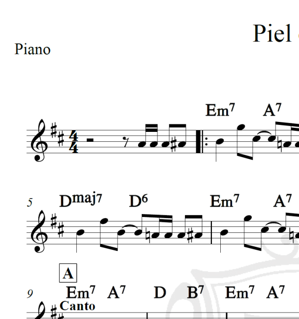 Piel canela - Edyie Gorme - Cifra