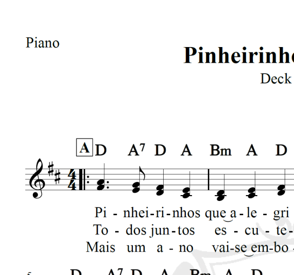 Pinheirinhos de alegria - Piano/Vocal
