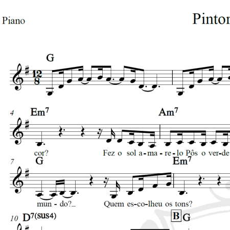 Pintor do mundo - Pastor Lucas - Piano/Vocal