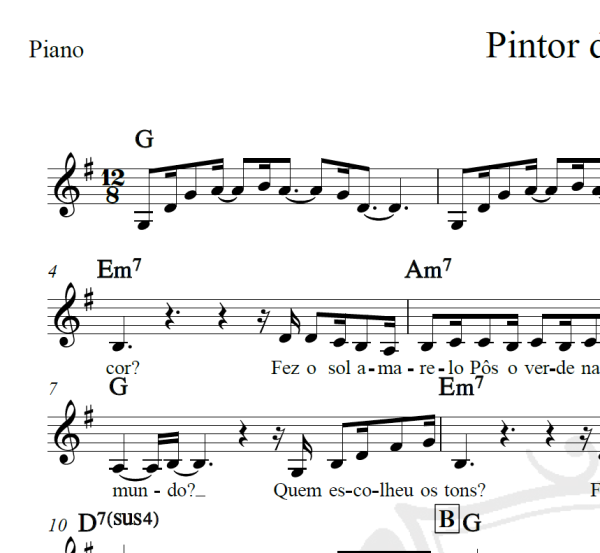 Pintor do mundo - Pastor Lucas - Piano/Vocal