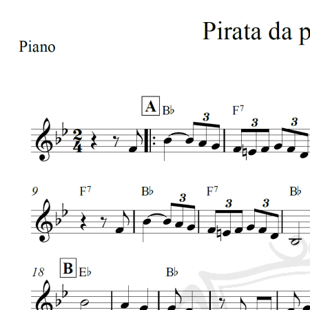 Pirata da perna de pau - Piano