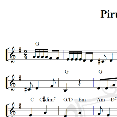 Piruetas - Chico Buarque - Piano