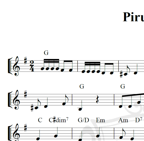 Piruetas - Chico Buarque - Piano