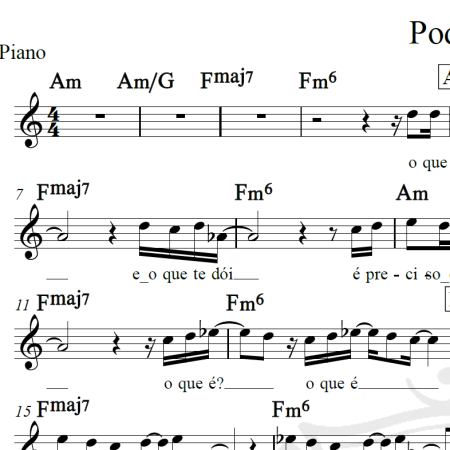 Podes crer - Cidade Negra - Piano/Vocal