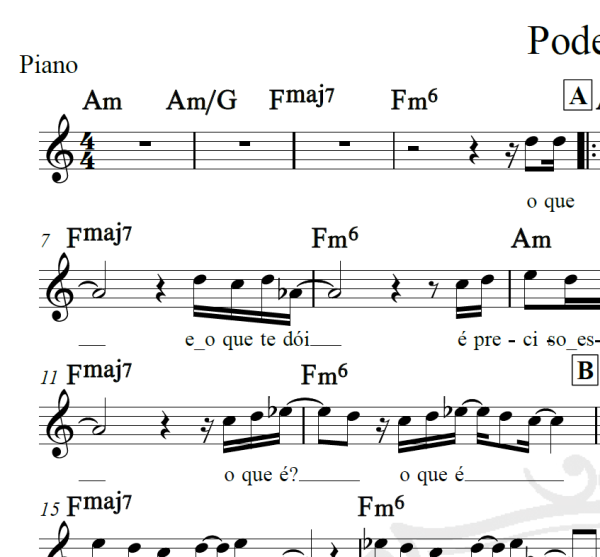 Podes crer - Cidade Negra - Piano/Vocal