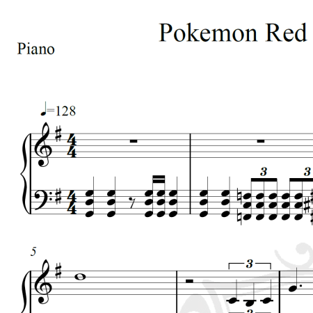 Pokemon Red and Blue Theme - Piano