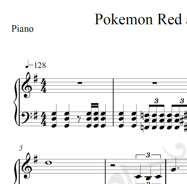Pokemon Red and Blue Theme - Piano