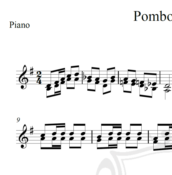Pombo correio - Piano