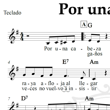 Por una cabeza - Carlos Gardel - Piano/Vocal