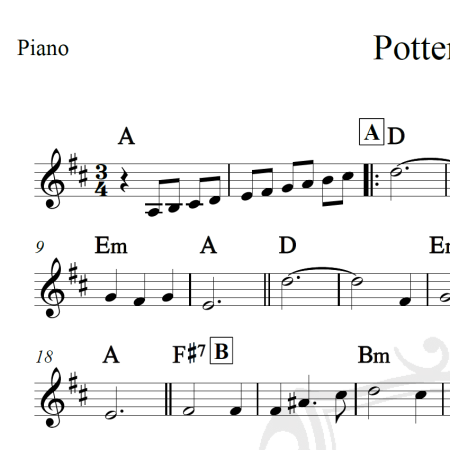 Potter Waltz - Piano