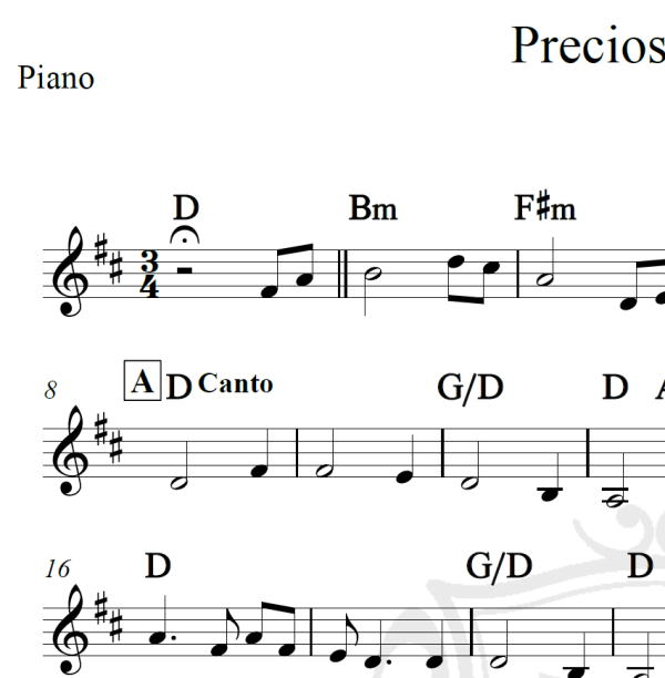 Preciosa Graça - Piano