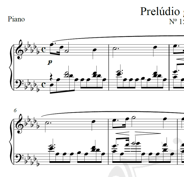 Prelúdio gota d'água - Chopin - Piano