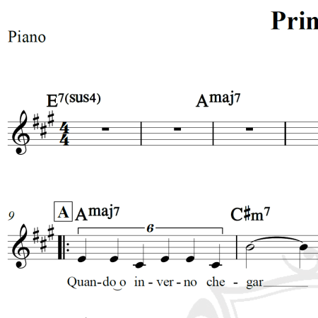 Primavera - Tim Maia - Piano/Vocal