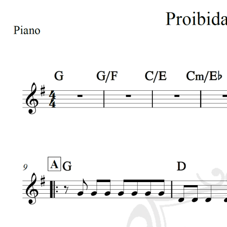 Proibida pra mim - Charlie Brown Jr. - Piano