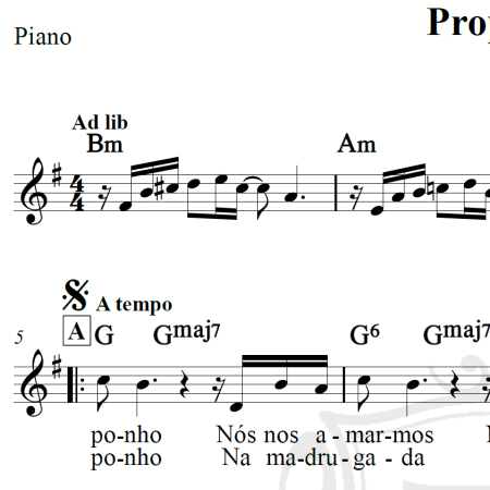 Proposta - Roberto Carlos - Piano/Vocal
