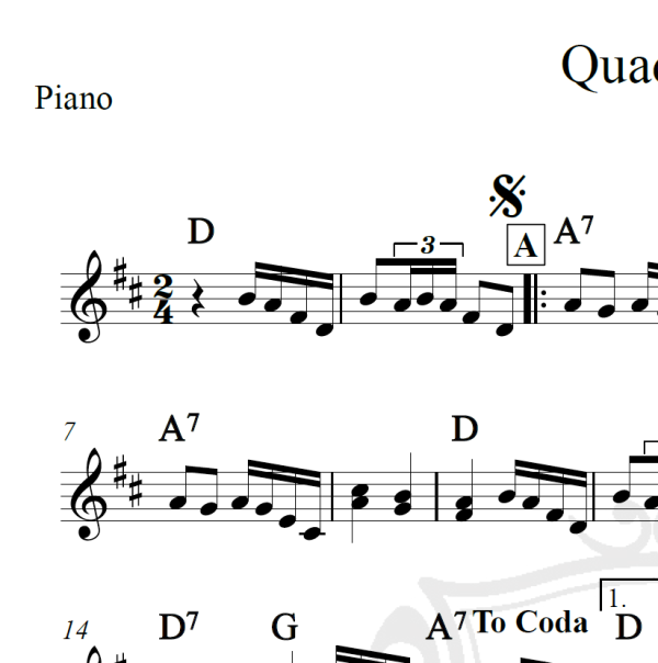Quadrilha - Mario Zan - Piano