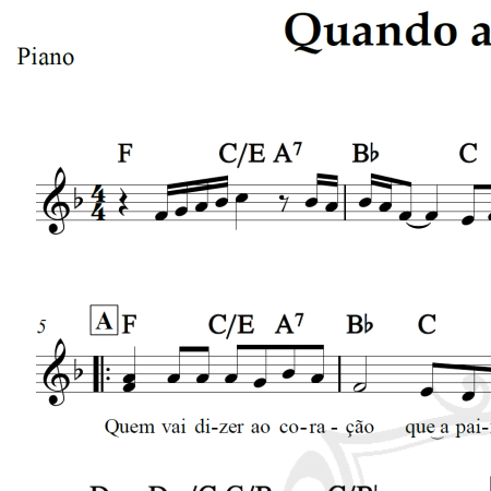 Quando a gente ama - Oswaldo Montenegro - Piano/Vocal