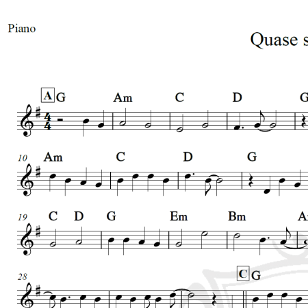 Quase sem querer - Legião Urbana - Piano