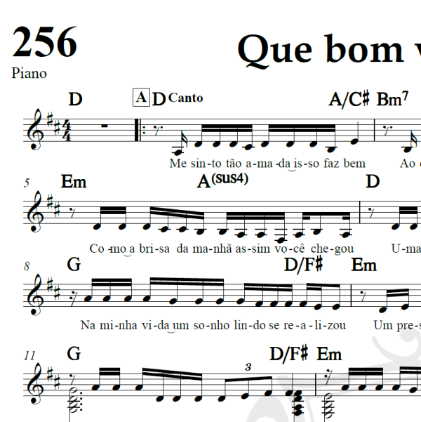 Que bom você chegou - Bruna Karla - Piano/Vocal