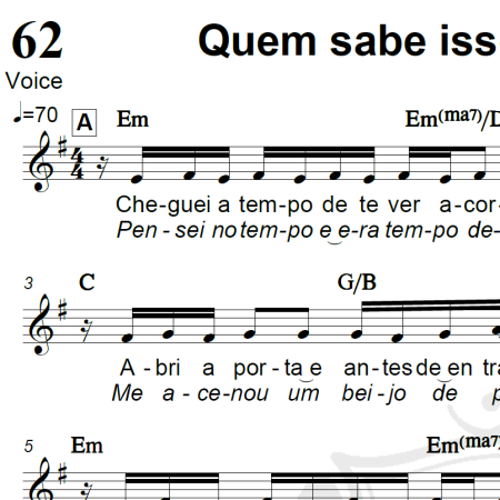 Quem sabe isso quer dizer amor - Milton Nascimento - Piano/Vocal